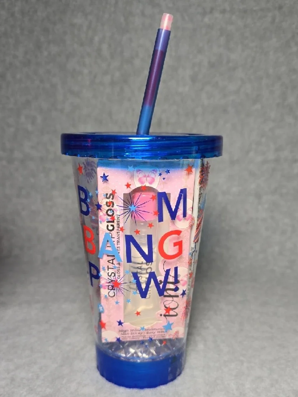 Patriotic Red and Blue Light-Up Party Tumbler Set with Straws and Accessories